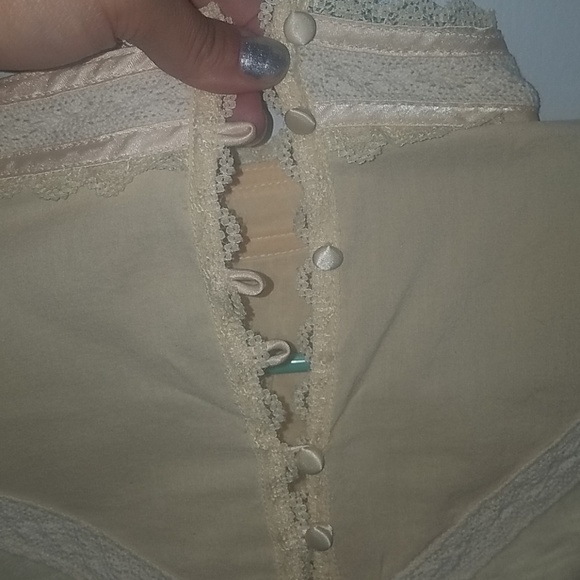 FREE PEOPLE Bohemian Victorian Drape Top Small - Picture 7 of 8